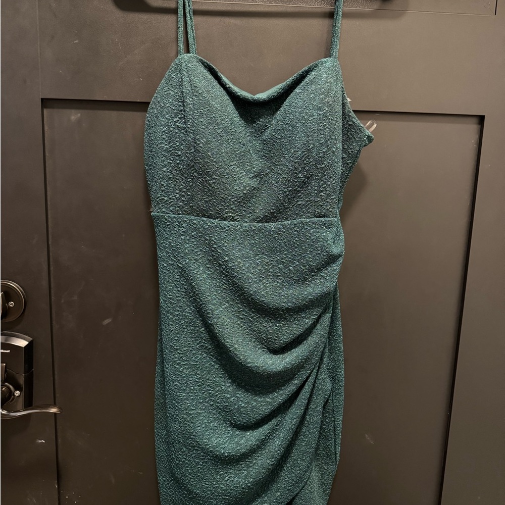 Crystal Doll Teal Mini Dress